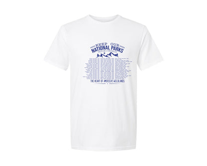 brand:Generic|color:White|Keep Our National Parks Pristine And Graphic T-Shirt