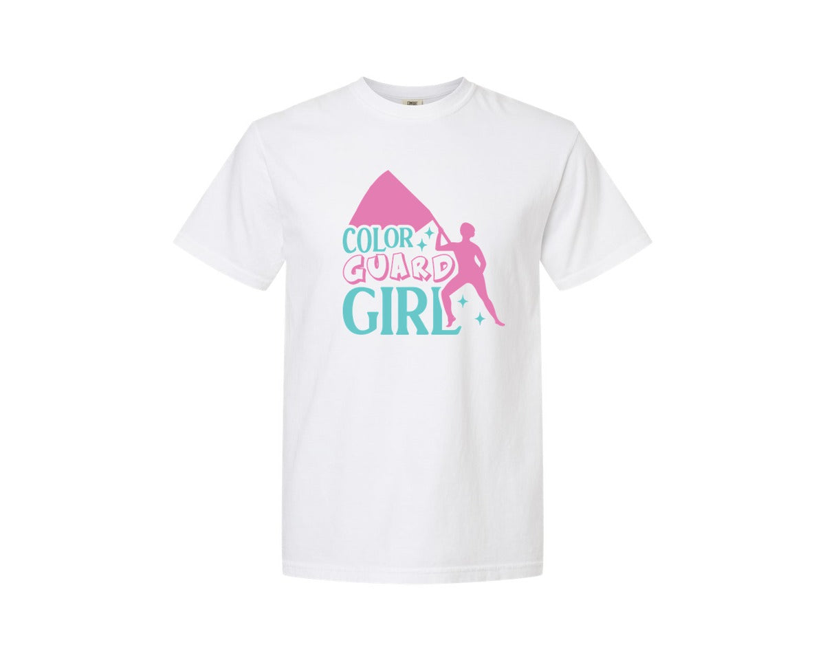 brand:Comfort Colors|color:White|Color Guard Girl Quote Design File 4 Graphic T-Shirt