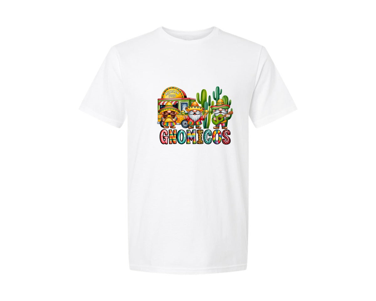 brand:Generic|color:White|Mexico Gnomigos Graphic T-Shirt
