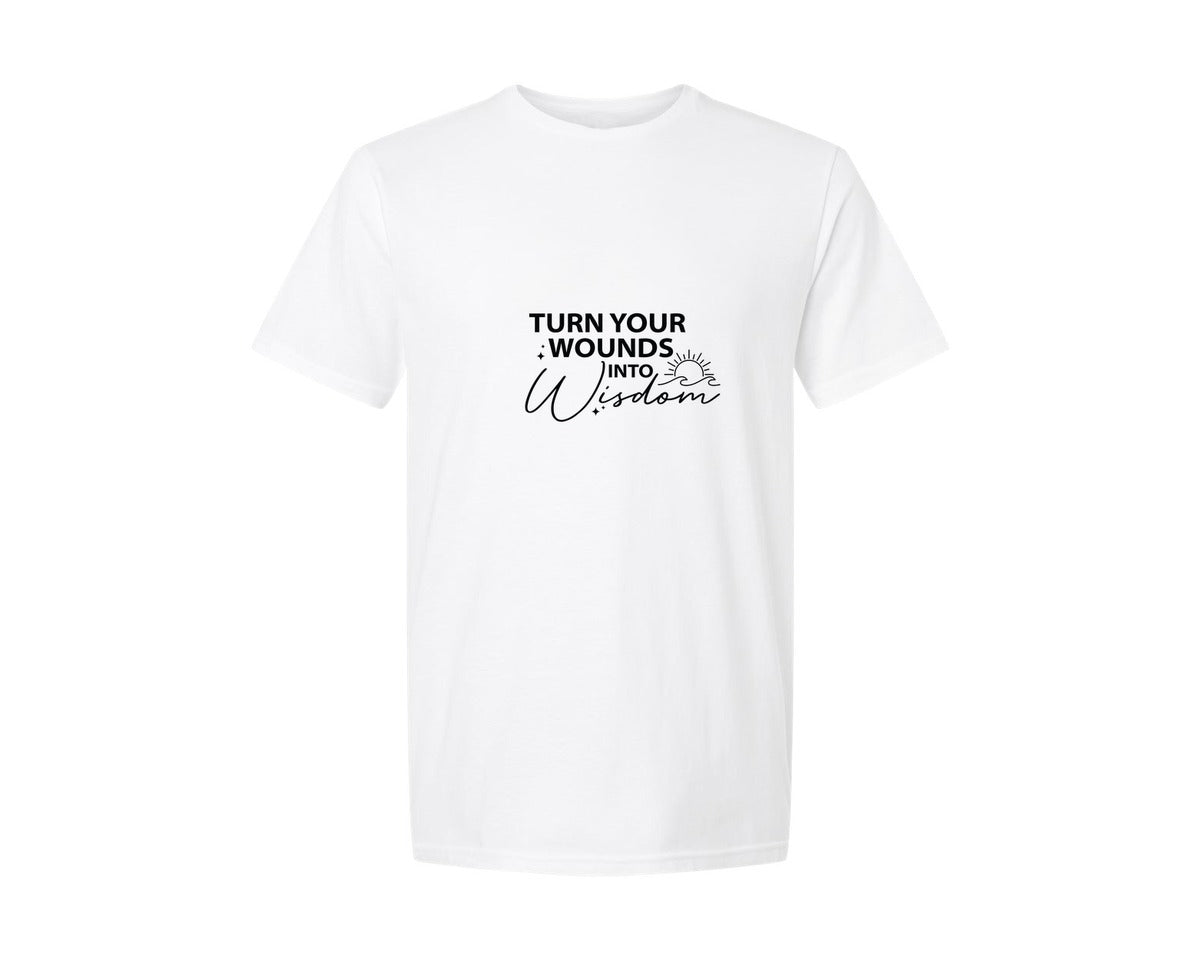 brand:Generic|color:White|Turn Your Wounds Into Wisdom 5 Graphic T-Shirt