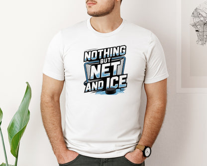 brand:Bella Canvas|color:White|Ice Hockey Hockey Shirt Graphic T-Shirt