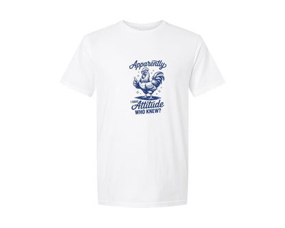 brand:Generic|color:White|Apparently I Have An Attitude T Shirt Graphic T-Shirt