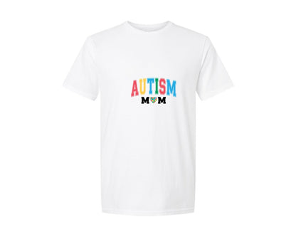 brand:Generic|color:White|Autism Mom Autism Day Graphic T-Shirt