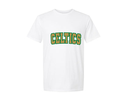 brand:Generic|color:White|Celtics Varsity Curved Graphic T-Shirt