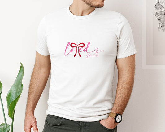 Loved John 316 Christian Valen Graphic T-Shirt
