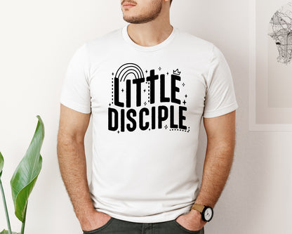 brand:Bella Canvas|color:White|Retro Little Disciple Tshirt Kids Graphic T-Shirt