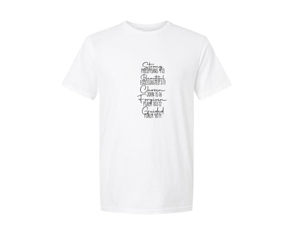 brand:Generic|color:White|God Says I Am Christian Sleeve Shirt Graphic T-Shirt