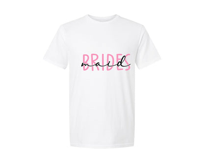 brand:Generic|color:White|Bridesmaid Bridal Party Graphic T-Shirt