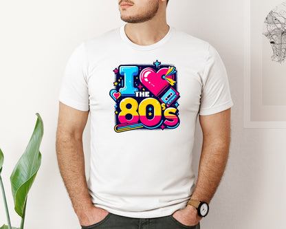 brand:Bella Canvas|color:White|I Love The 80S T Shirt 80S 90S Graphic T-Shirt