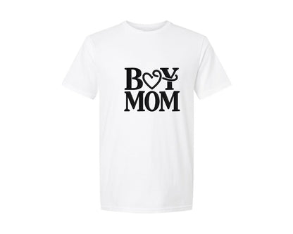 brand:Generic|color:White|Boy Mom Infinity Heart Design 3 Graphic T-Shirt
