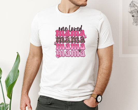 One Loved Mama Valentines Graphic T-Shirt