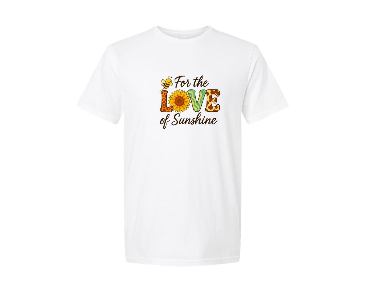 brand:Generic|color:White|For The Love Of Sunshine Summer T Shirt Graphic T-Shirt