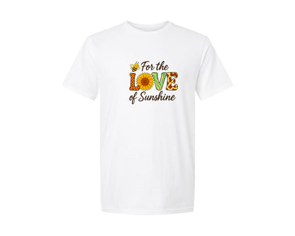 brand:Generic|color:White|For The Love Of Sunshine Summer T Shirt Graphic T-Shirt
