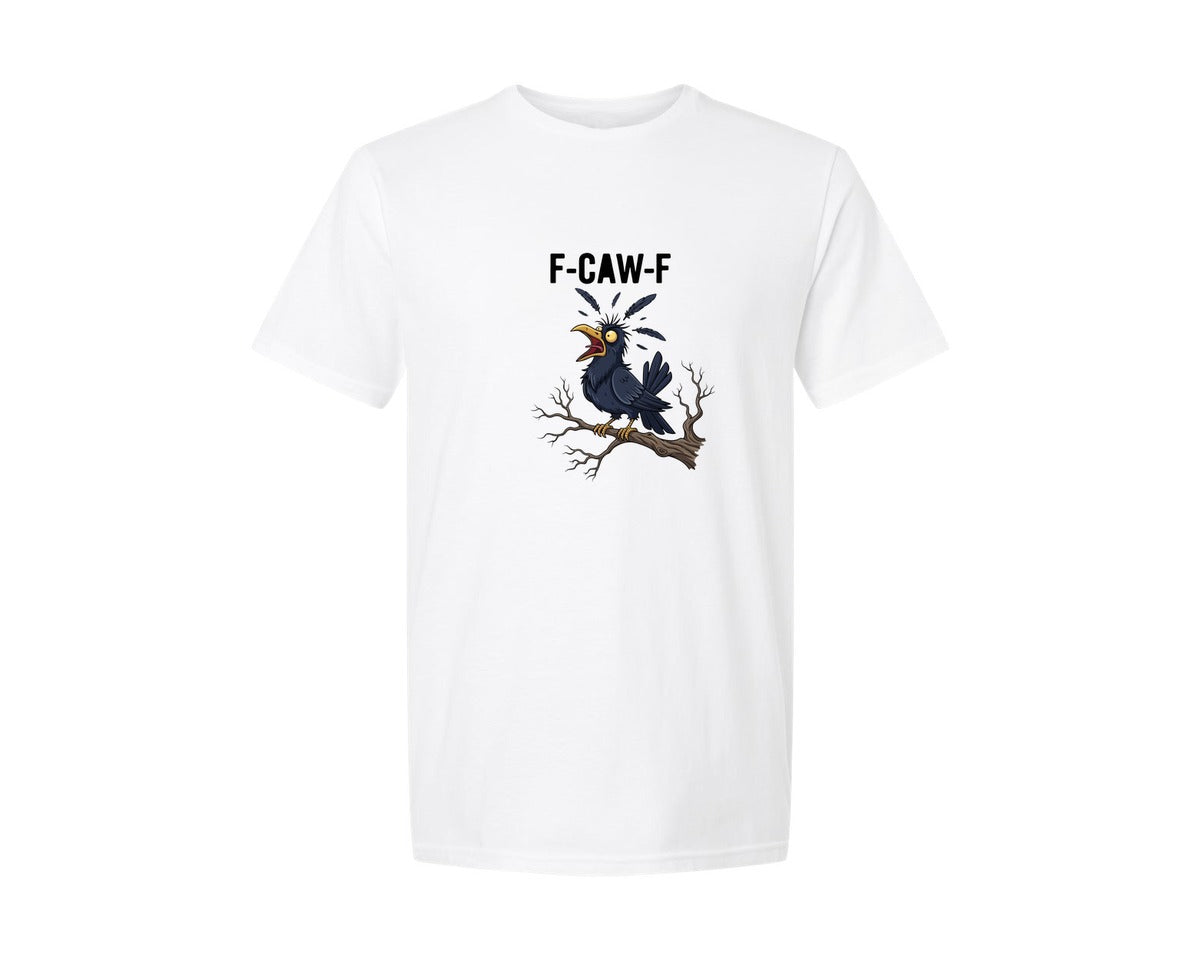 brand:Generic|color:White|F Caw F Funny Chicken T Shirt Design Graphic T-Shirt