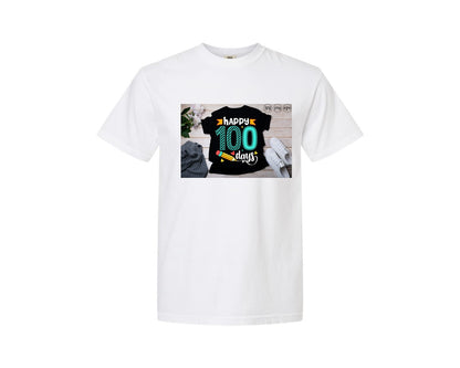 brand:Comfort Colors|color:White|100 Days Of School Shirt 10 Graphic T-Shirt