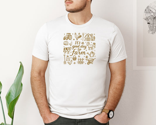 Farm Life Doodle Country Western Preppy Graphic T-Shirt