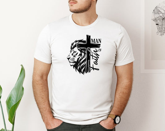 Man Of God Jesus Cross Jesus Lion 2 Graphic T-Shirt