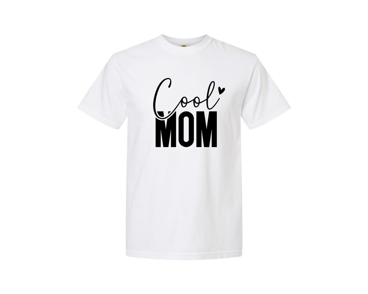 brand:Comfort Colors|color:White|Cool Mom Funny Mom Mama Graphic T-Shirt