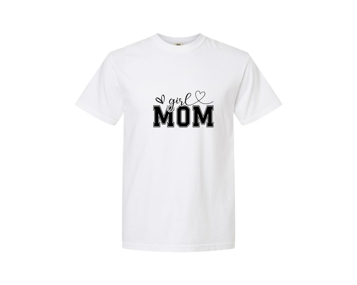 brand:Comfort Colors|color:White|Girl Mom Mothers Day Mama Graphic T-Shirt