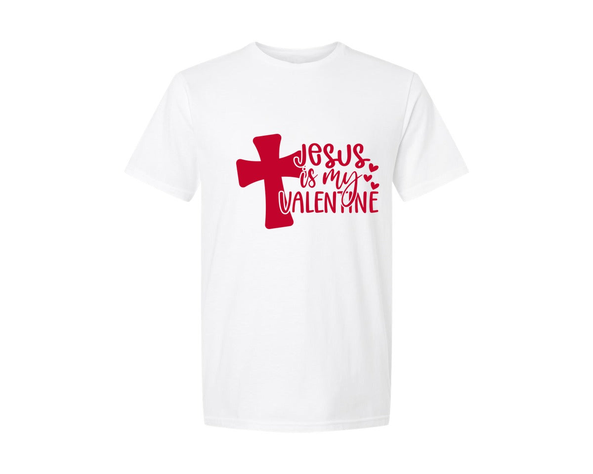 brand:Generic|color:White|Jesus Is My Valentine Svgvalentines Day Graphic T-Shirt