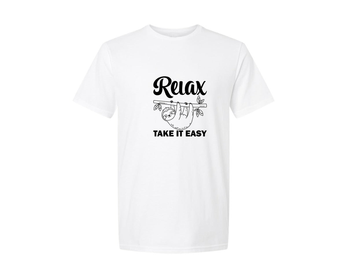 brand:Generic|color:White|Relax Take It Easy T Shirt Graphic T-Shirt