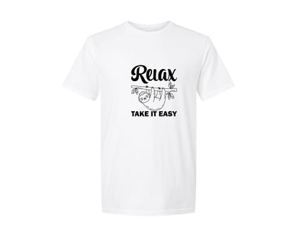 brand:Generic|color:White|Relax Take It Easy T Shirt Graphic T-Shirt