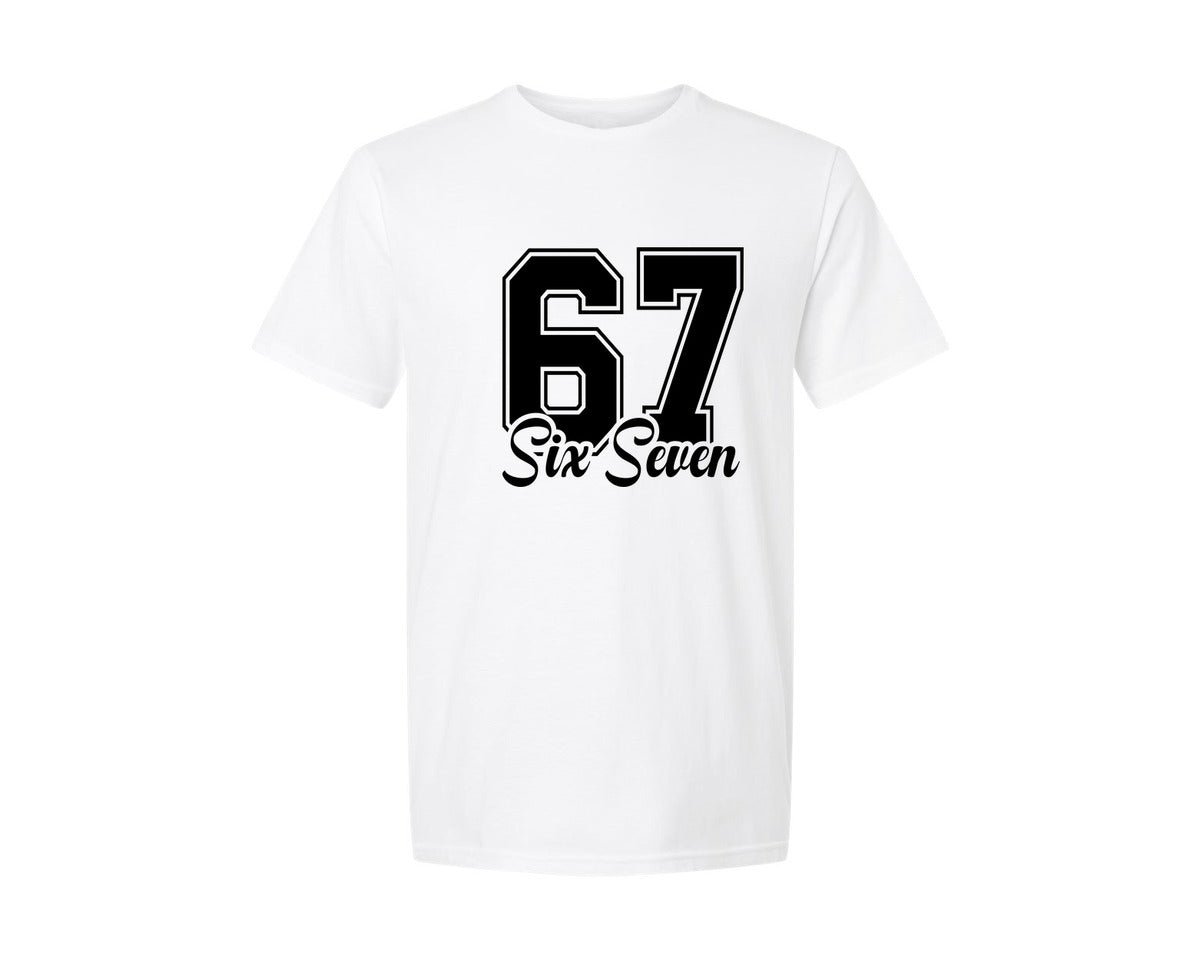 brand:Generic|color:White|67 Six Seven Graphic T-Shirt