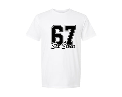 brand:Generic|color:White|67 Six Seven Graphic T-Shirt
