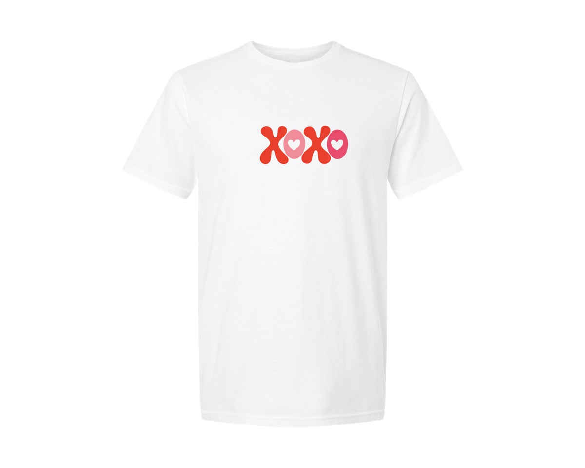 brand:Generic|color:White|Xoxo Valentine Lettering Graphic T-Shirt