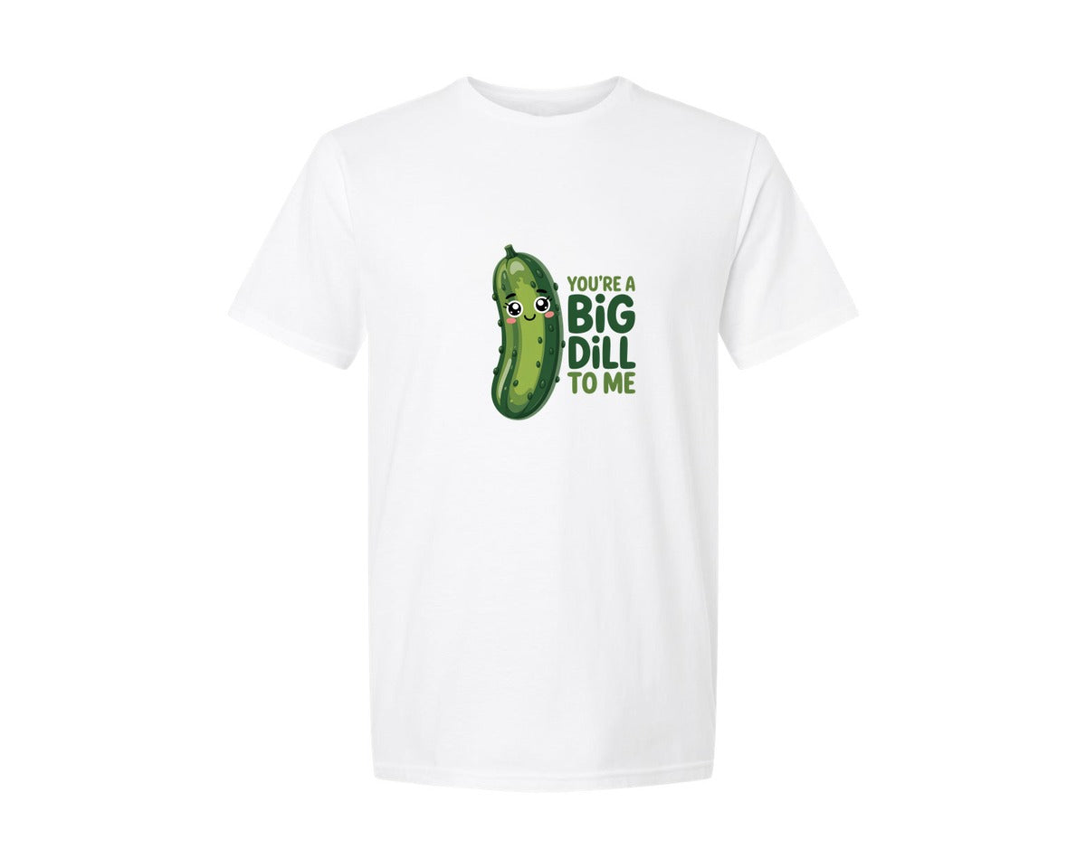 brand:Generic|color:White|Cute Pickle Dill Pun 2 Graphic T-Shirt