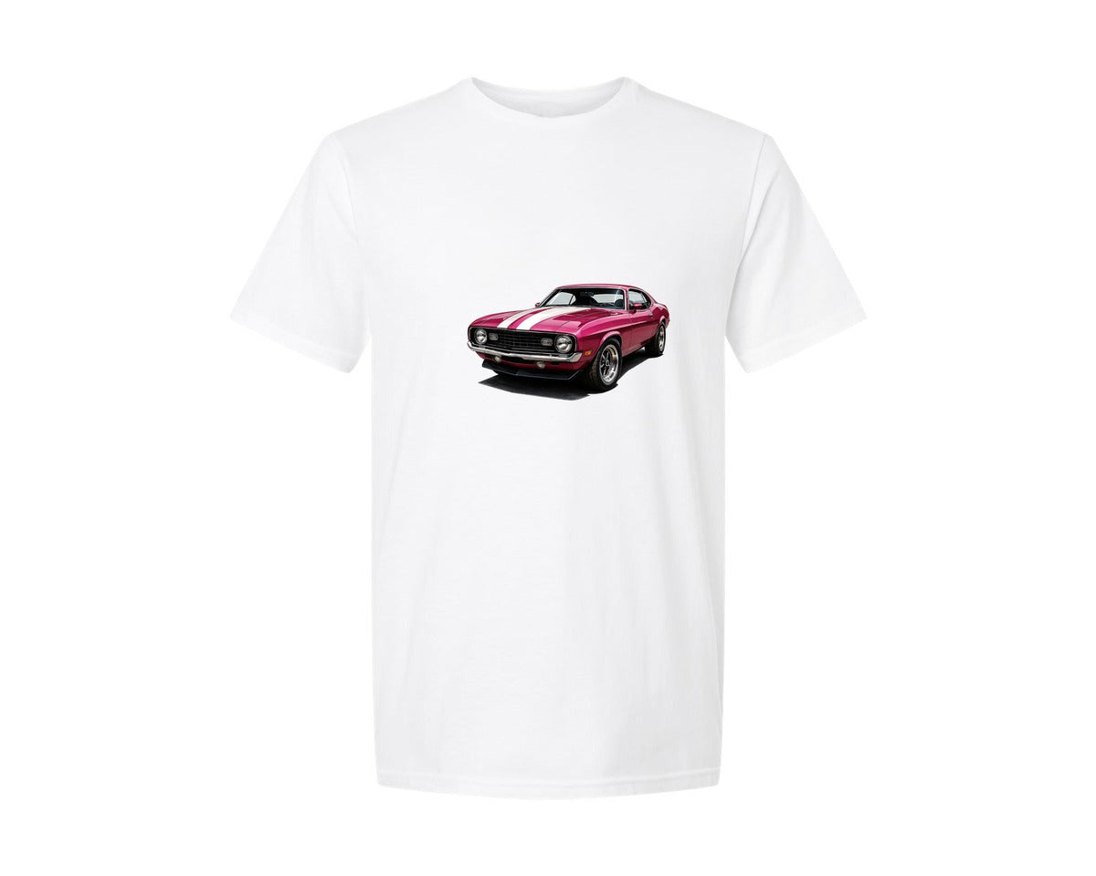 brand:Generic|color:White|Watercolor Muscle Cars Wate 35 Graphic T-Shirt