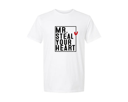 brand:Generic|color:White|Mr Steal Your Heart Boys Valentine 3 Graphic T-Shirt