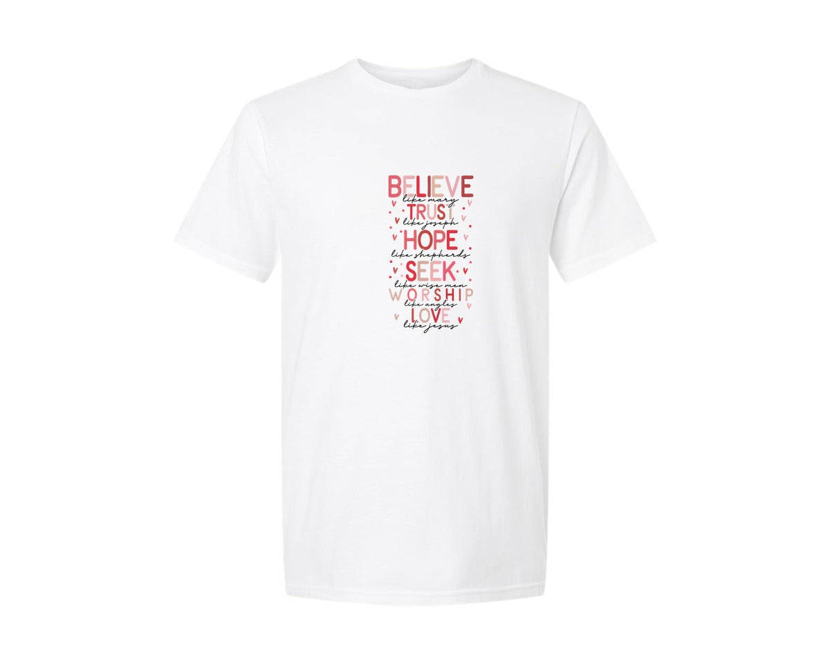 brand:Generic|color:White|Valentine Jesus Valentine Tren Graphic T-Shirt