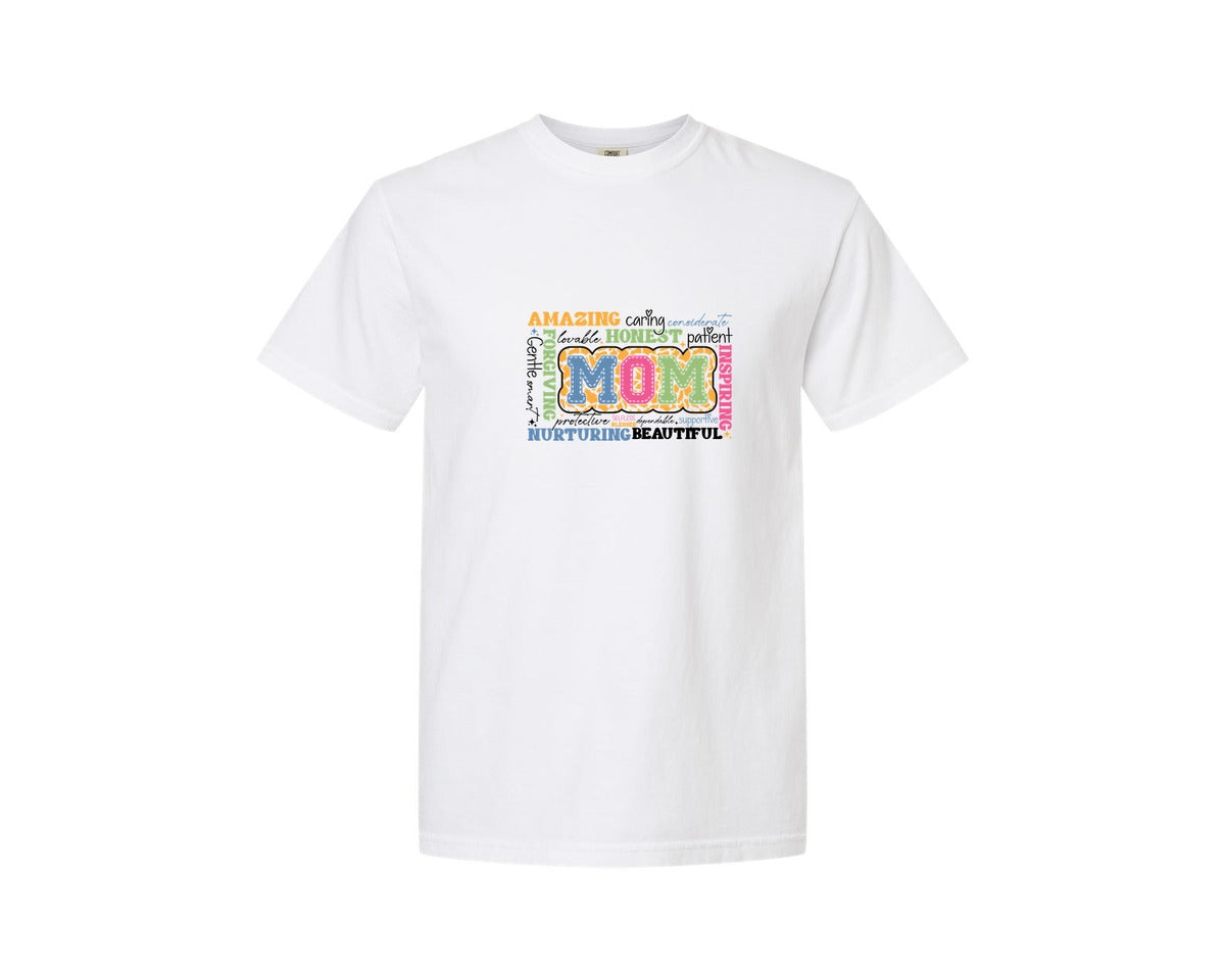 brand:Comfort Colors|color:White|Mom Life Happy Mothers Day T Shirt Graphic T-Shirt