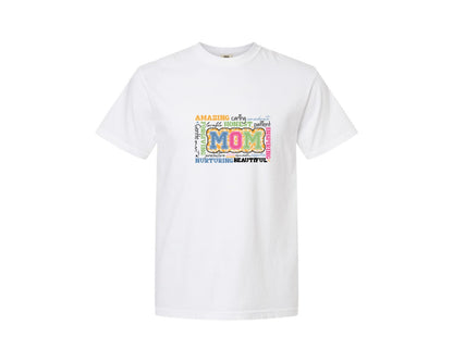 brand:Comfort Colors|color:White|Mom Life Happy Mothers Day T Shirt Graphic T-Shirt