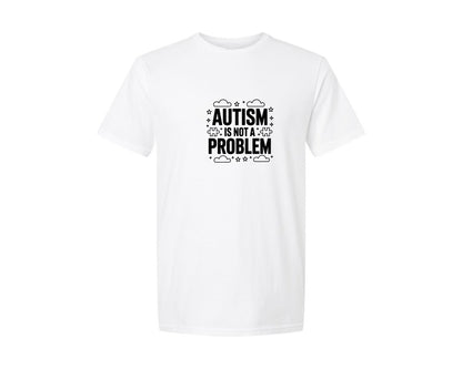 brand:Generic|color:White|Autism Is My Problem T Shirt Graphic T-Shirt