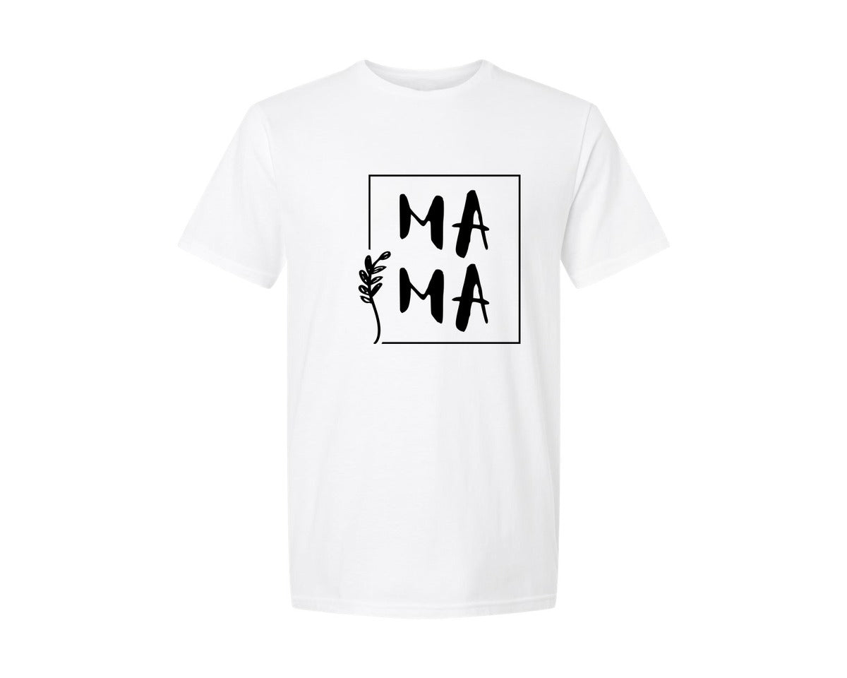brand:Generic|color:White|Mama Square Mama Graphic T-Shirt