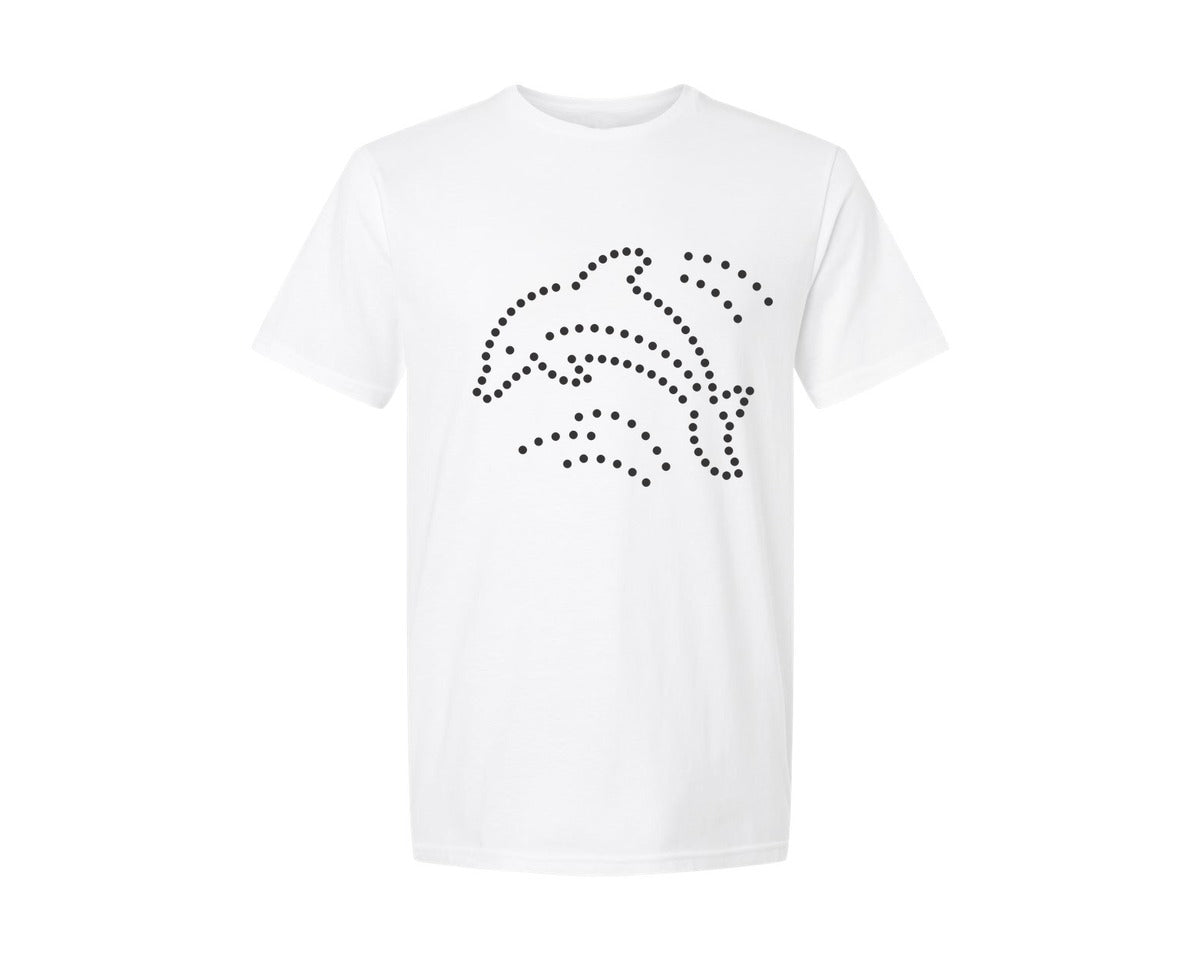 brand:Generic|color:White|Rhinestone Template Design Dolphin 5 Graphic T-Shirt