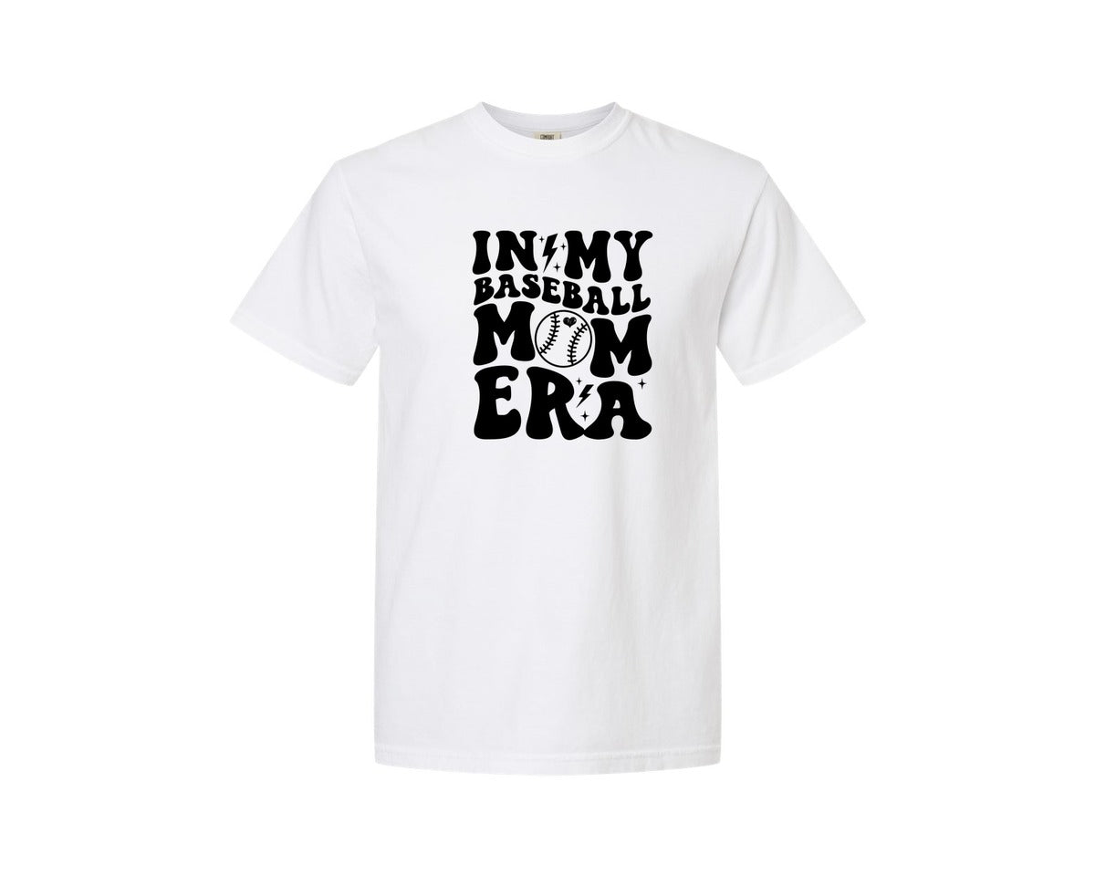 brand:Comfort Colors|color:White|Retro Sports Mom In My Mom Era Graphic T-Shirt