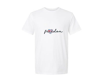 brand:Generic|color:White|Freedom Us Flag Usa Flag Graphic T-Shirt