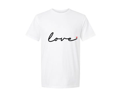 brand:Generic|color:White|Love Heart Valentine Heart 4 Graphic T-Shirt