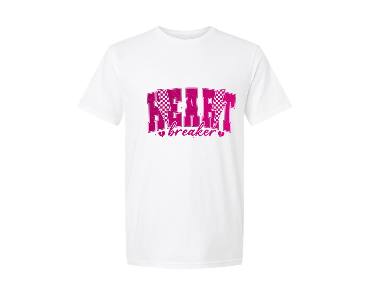 brand:Generic|color:White|Heart Breaker Valentines Day 3 Graphic T-Shirt