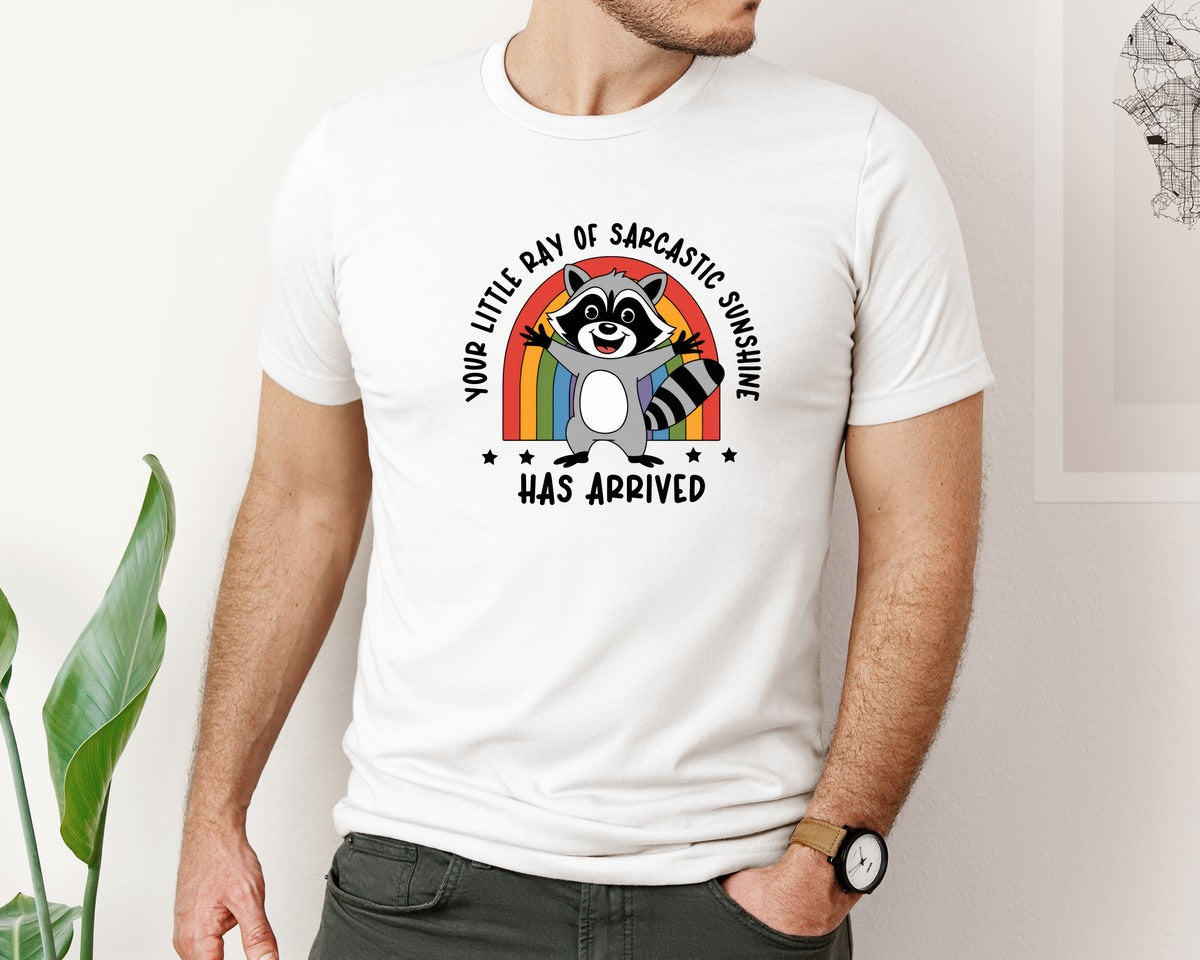 brand:Bella Canvas|color:White|Your Little Ray Of Sarcastic Sunshine 10 Graphic T-Shirt
