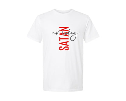 brand:Generic|color:White|Not Today Satan Shirt Design Graphic T-Shirt
