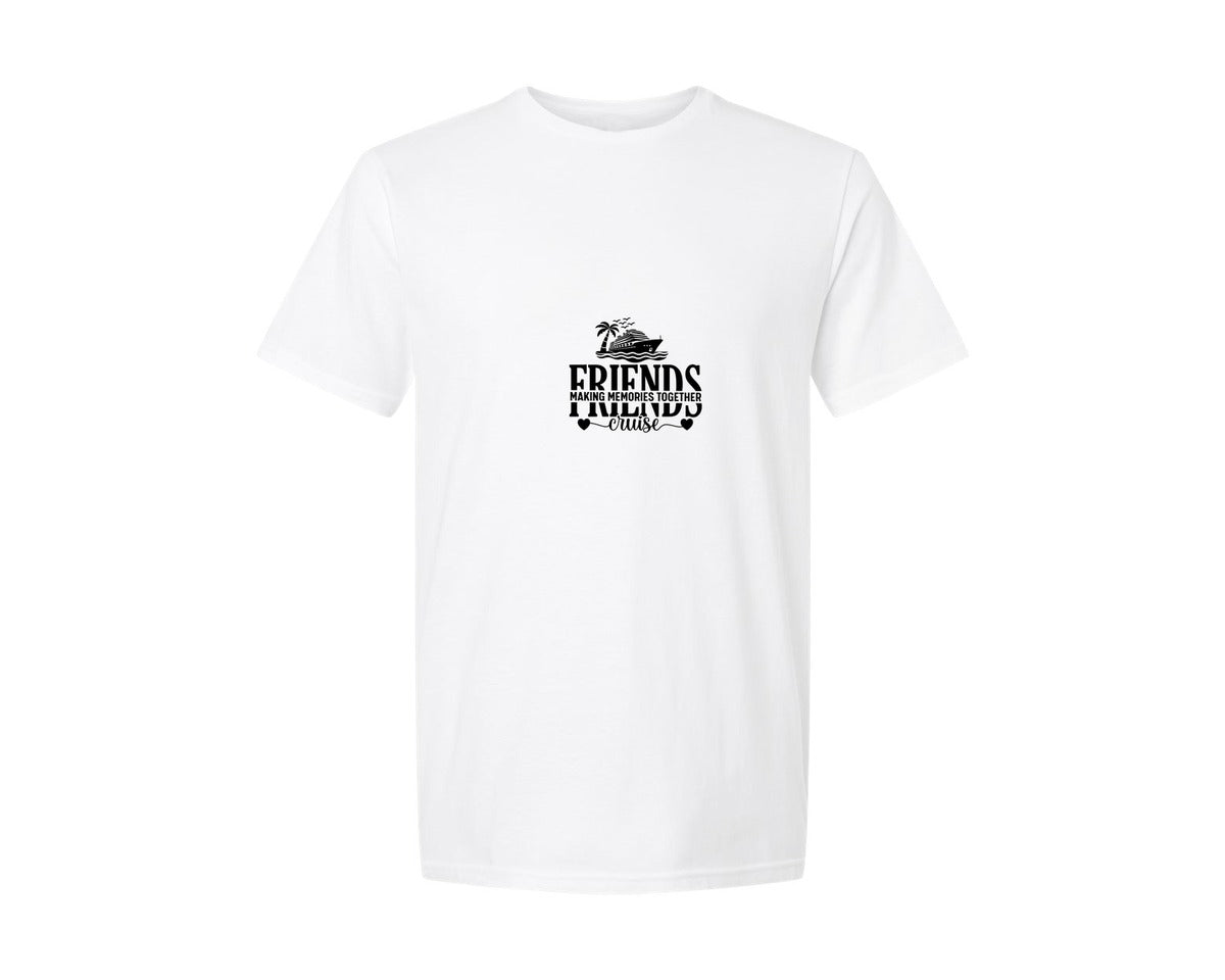 brand:Generic|color:White|Friends Cruise 2025 Svgcruise Ship Graphic T-Shirt