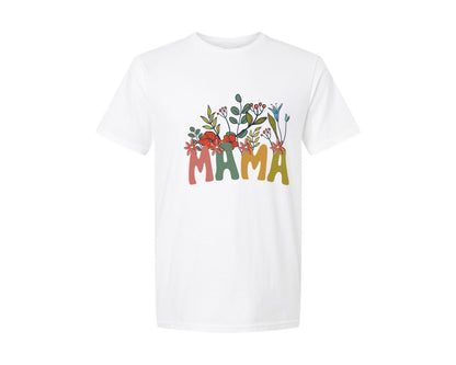 brand:Generic|color:White|Mama Shirt Wildflowers Mama Shirt Graphic T-Shirt