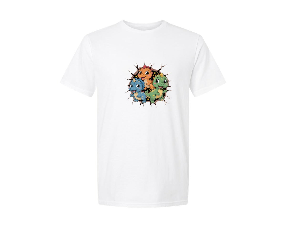 brand:Generic|color:White|Funny T Rex Outbreak Shirt Graphic T-Shirt