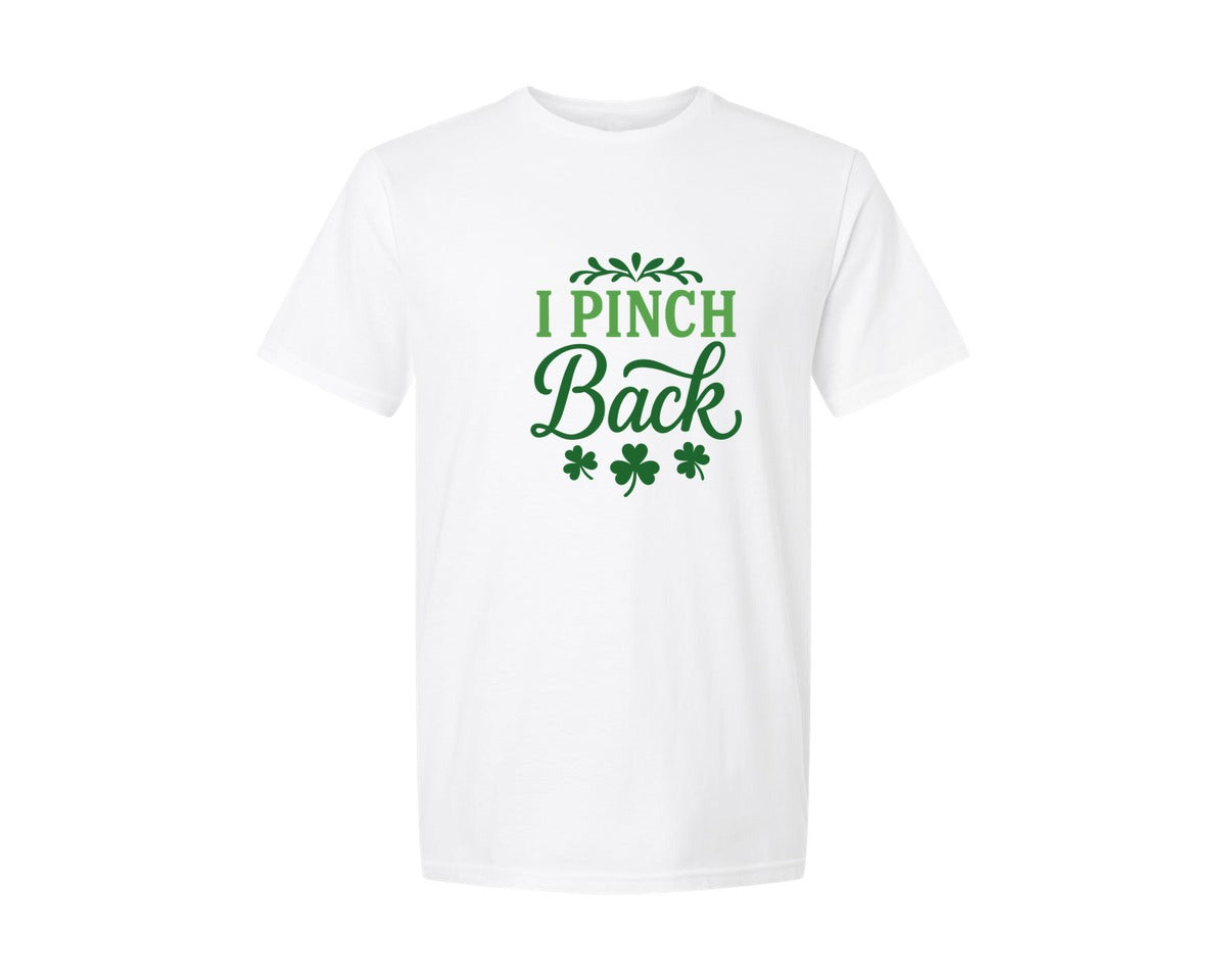 brand:Generic|color:White|I Pinch Back St Patricks Day Graphic T-Shirt