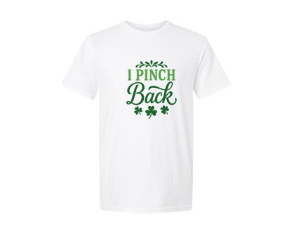 brand:Generic|color:White|I Pinch Back St Patricks Day Graphic T-Shirt