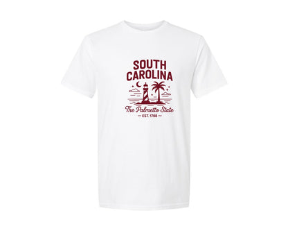brand:Generic|color:White|South Carolina The Palmetto State 2 Graphic T-Shirt